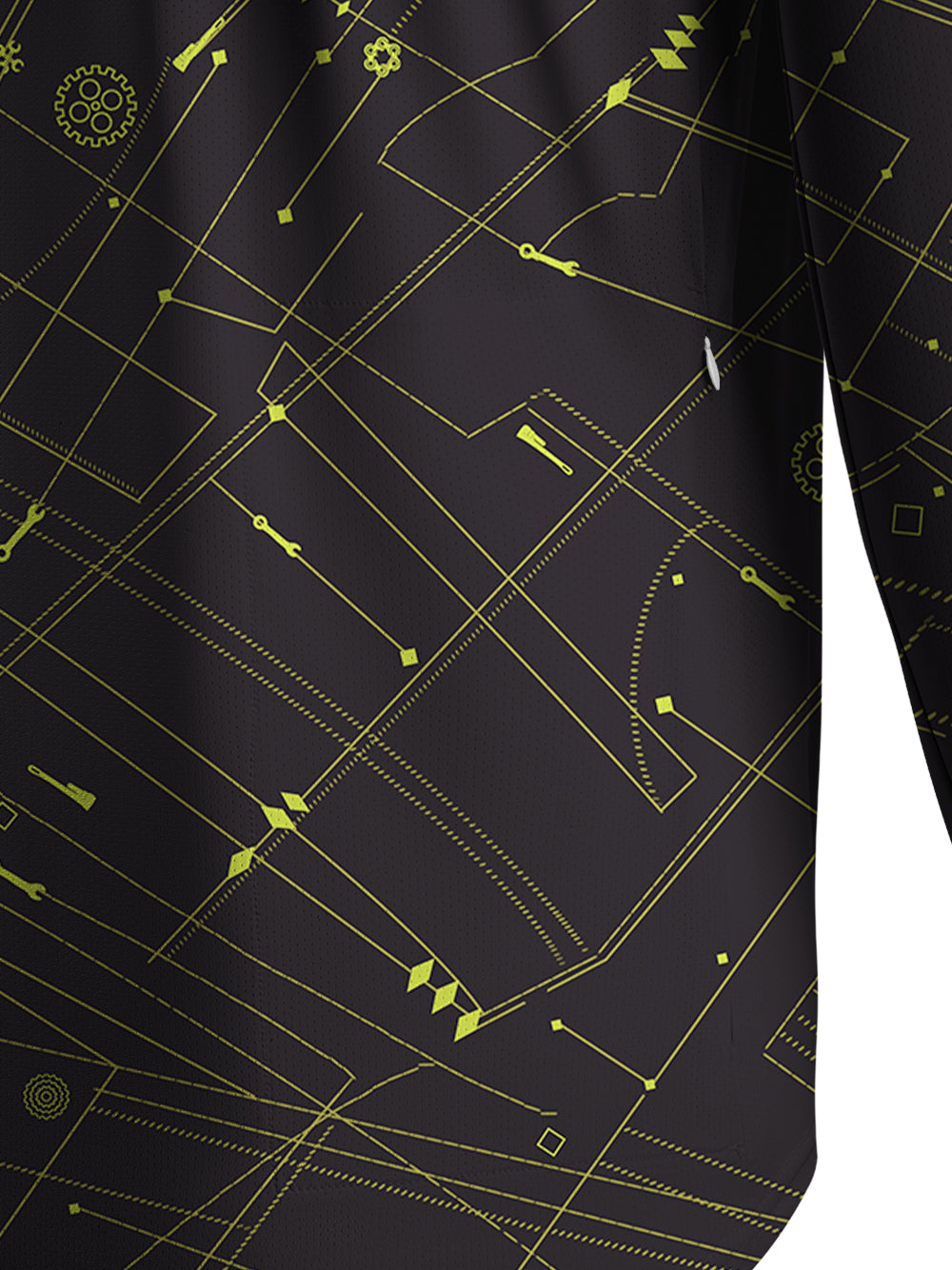 Orionride Golden Lines Men's Stretchy Breathable Long Sleeve Gravel Shirt