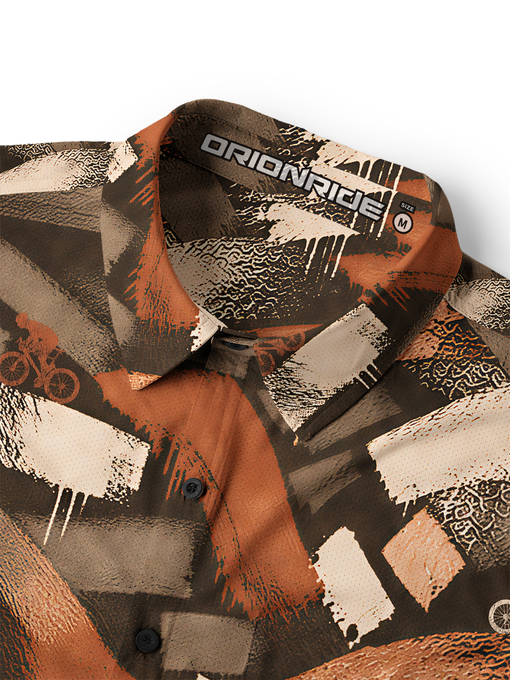 Orionride Brushstroke Velocity Men's Stretchy Breathable Long Sleeve Gravel Shirt