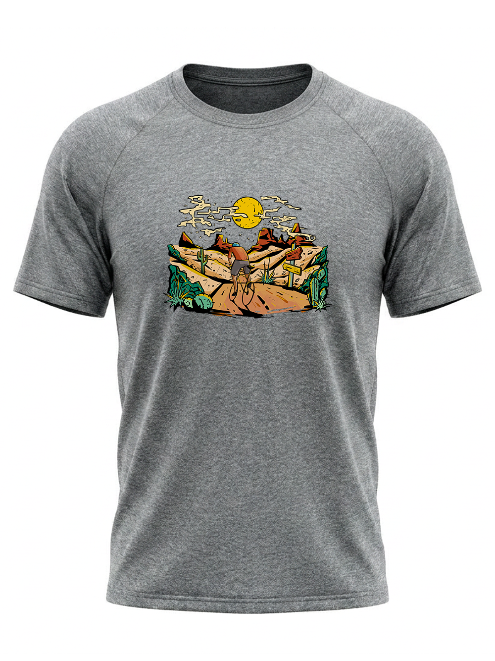 Orionride Sunset Desert Short Sleeves Quick-Dry Training T-Shirt