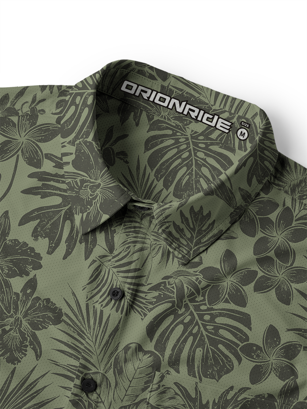 Orionride Frangipani Bushes Men's Stretchy Breathable Long Sleeve Gravel Shirt