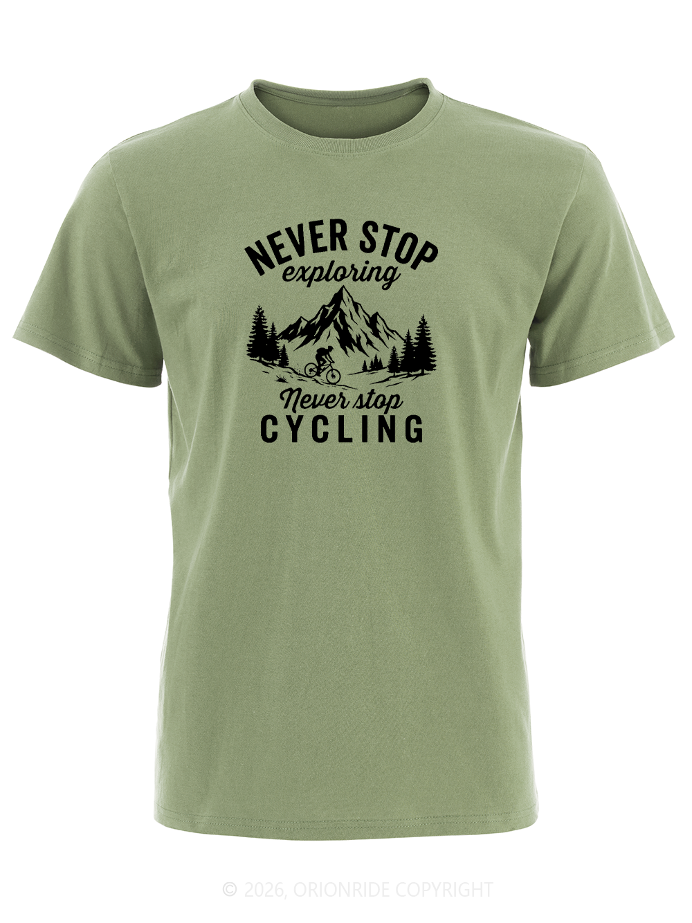 Orionride Never Stop Cycling Short Sleeves Bike T-Shirt