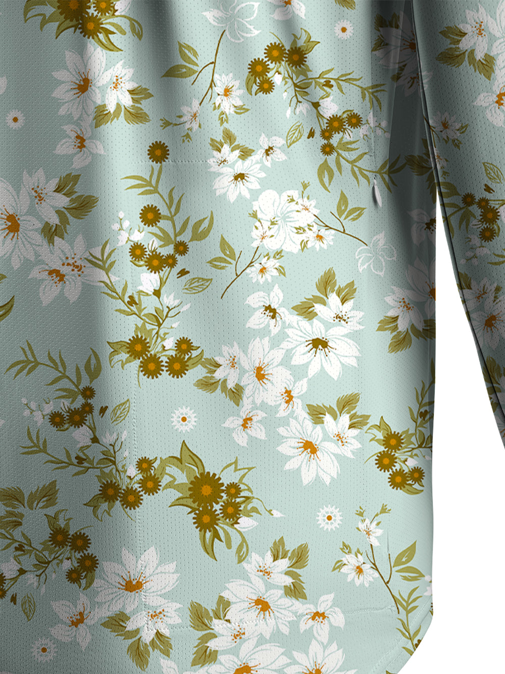 Orionride Blooming Flowers Men's Stretchy Breathable Long Sleeve Gravel Shirt