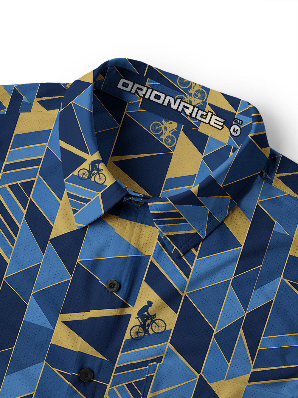 Orionride Geometric Velocity Men's Stretchy Breathable Long Sleeve Gravel Shirt