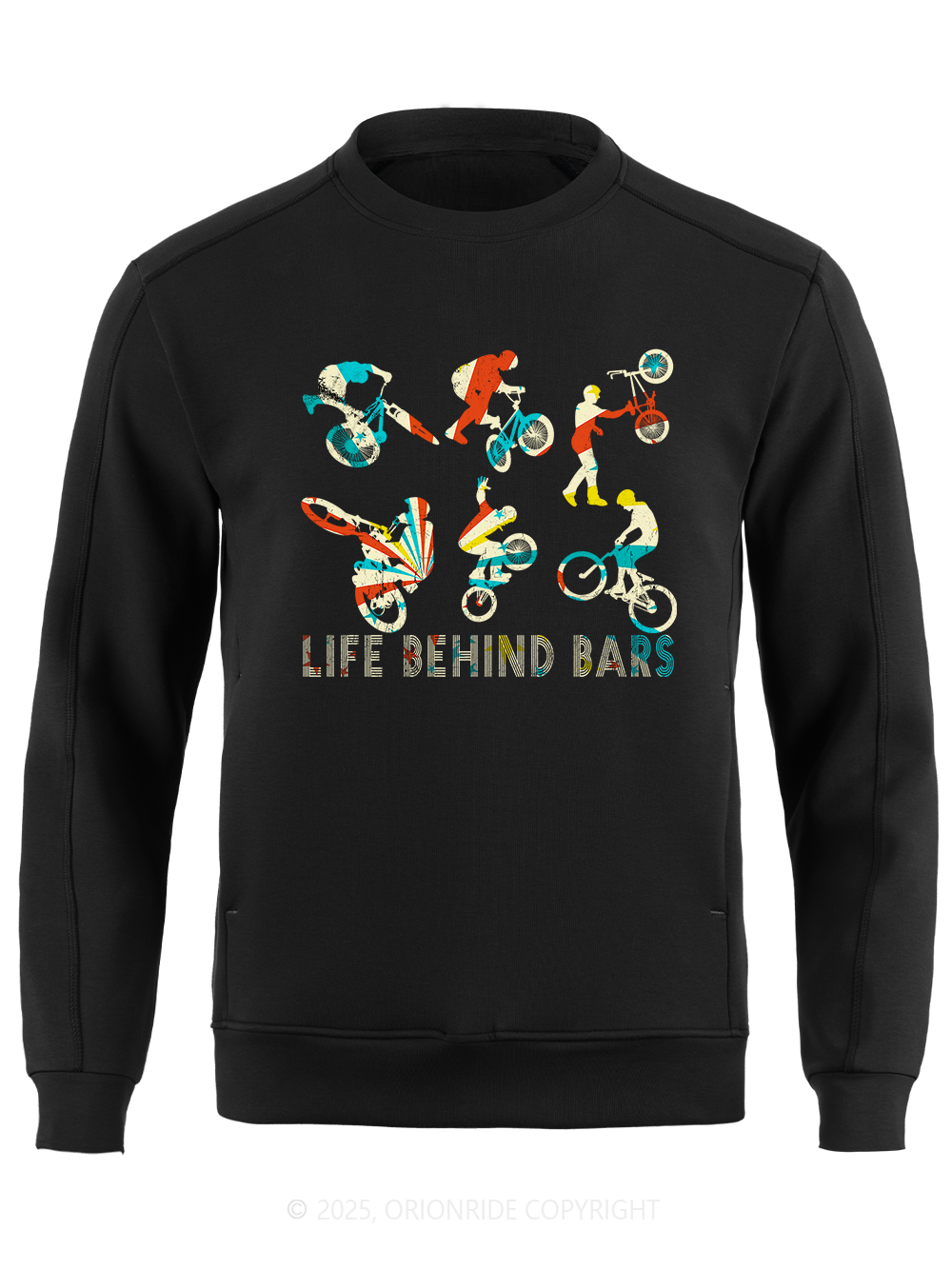 Orionride Color Silhouette Long Sleeve Bike Sweatshirt