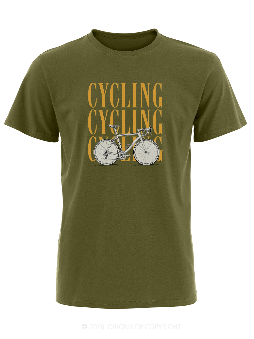 Orionride Golden Bicycle Short Sleeves Bike T-Shirt