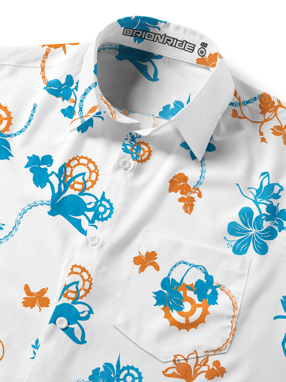 Orionride Gear Flower Zipper Pockets Ultra Lightweight Short Sleeves Gravel Shirt