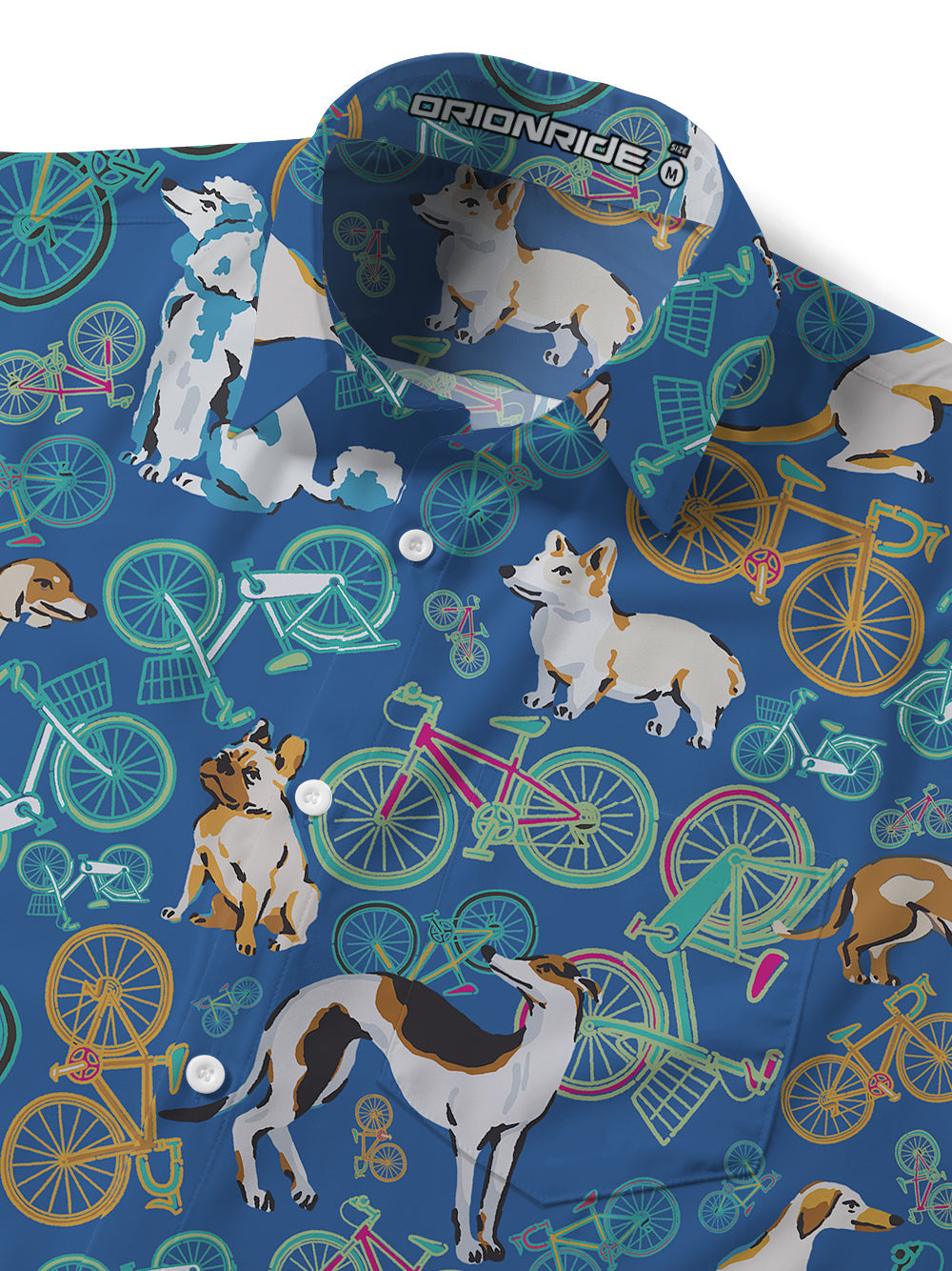 Orionride Pup Ride Ultra Lightweight Short Sleeves Hawaiian shirt