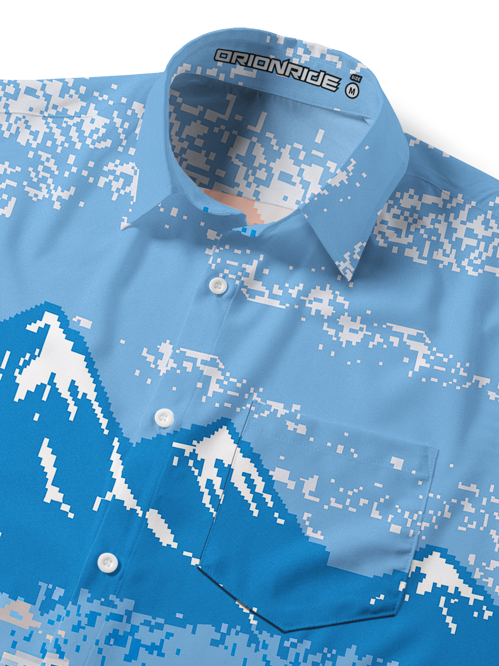 Orionride Seaside Vacation Zipper Pockets Ultra Lightweight Short Sleeves Gravel Shirt