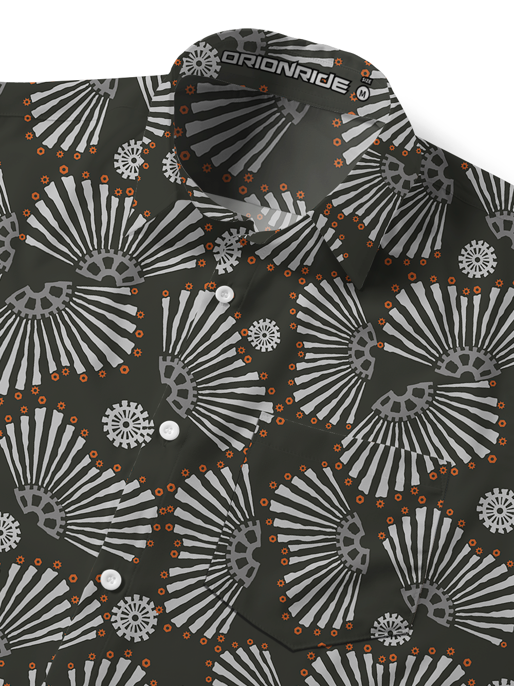 Orionride Radial Gears Zipper Pockets Ultra Lightweight Short Sleeves Gravel Shirt