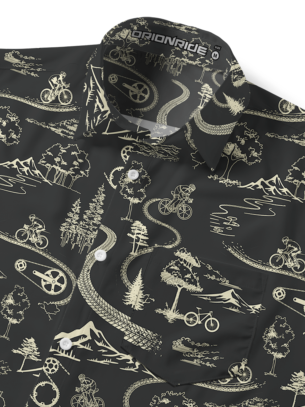 Orionride Traces Of Courage Zipper Pockets Ultra Lightweight Short Sleeves Gravel Shirt