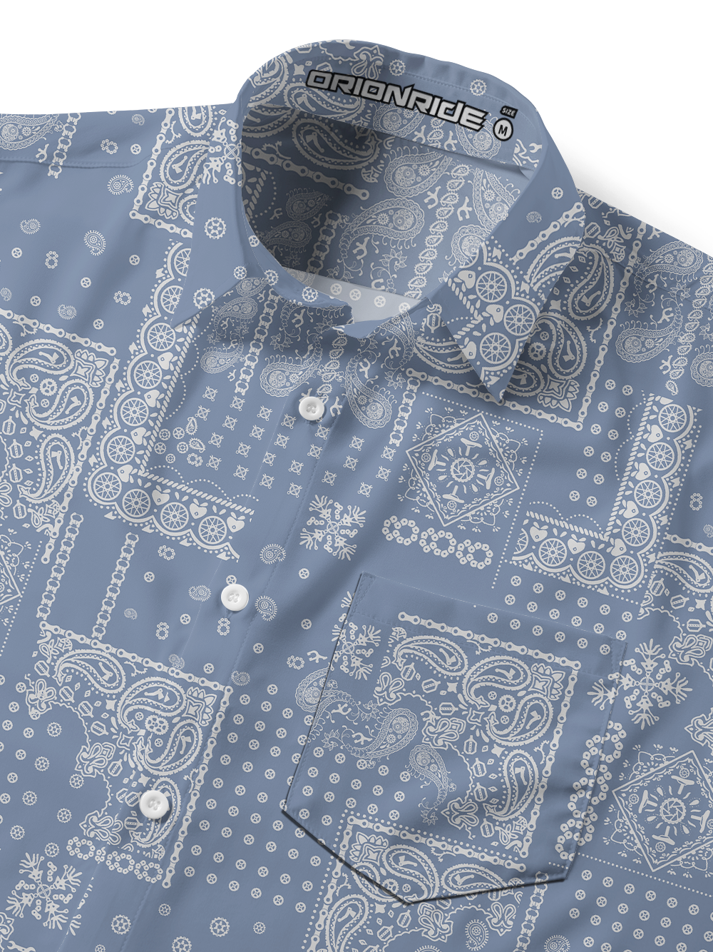 Orionride Cashew Flower Of Wealth Zipper Pockets Ultra Lightweight Short Sleeves Gravel Shirt