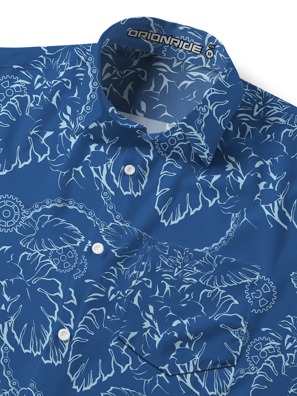 Orionride Monstera Leaves Zipper Pockets Ultra Lightweight Short Sleeves Gravel Shirt