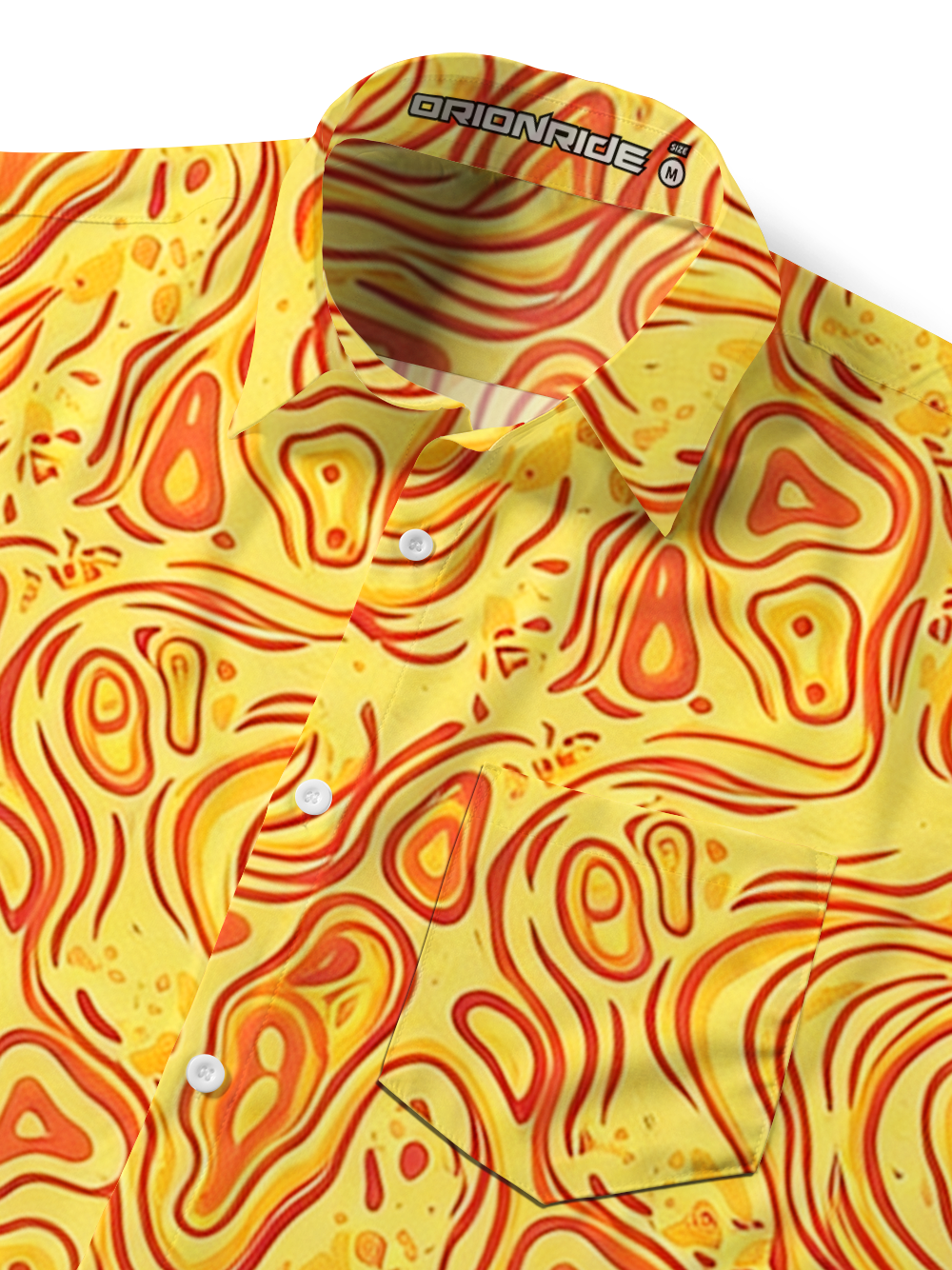 Orionride Ice And Fire Blend Zipper Pockets Ultra Lightweight Short Sleeves Gravel Shirt