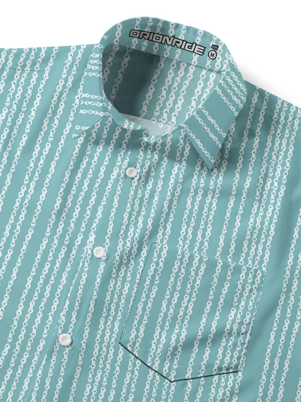 Orionride Chain Water Lilies Zipper Pockets Ultra Lightweight Short Sleeves Gravel Shirt
