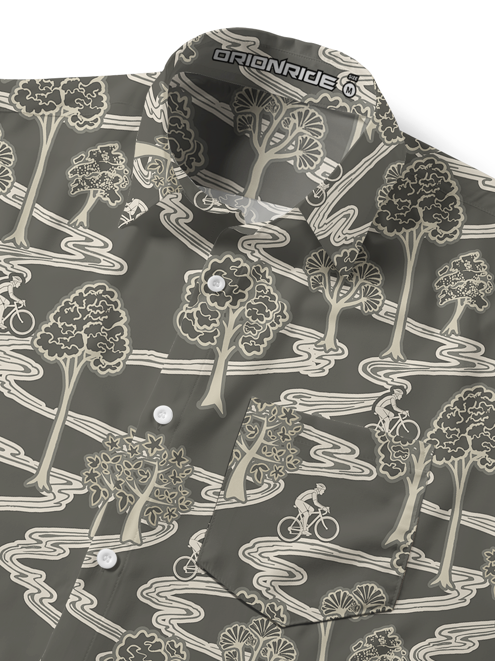 Orionride Winding Path Zipper Pockets Ultra Lightweight Short Sleeves Gravel Shirt