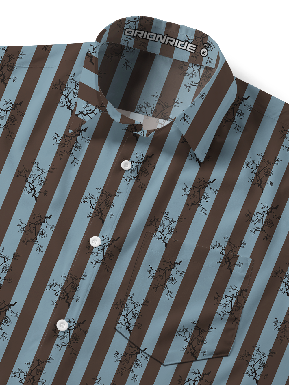 Orionride Tree Branches Zipper Pockets Ultra Lightweight Short Sleeves Gravel Shirt
