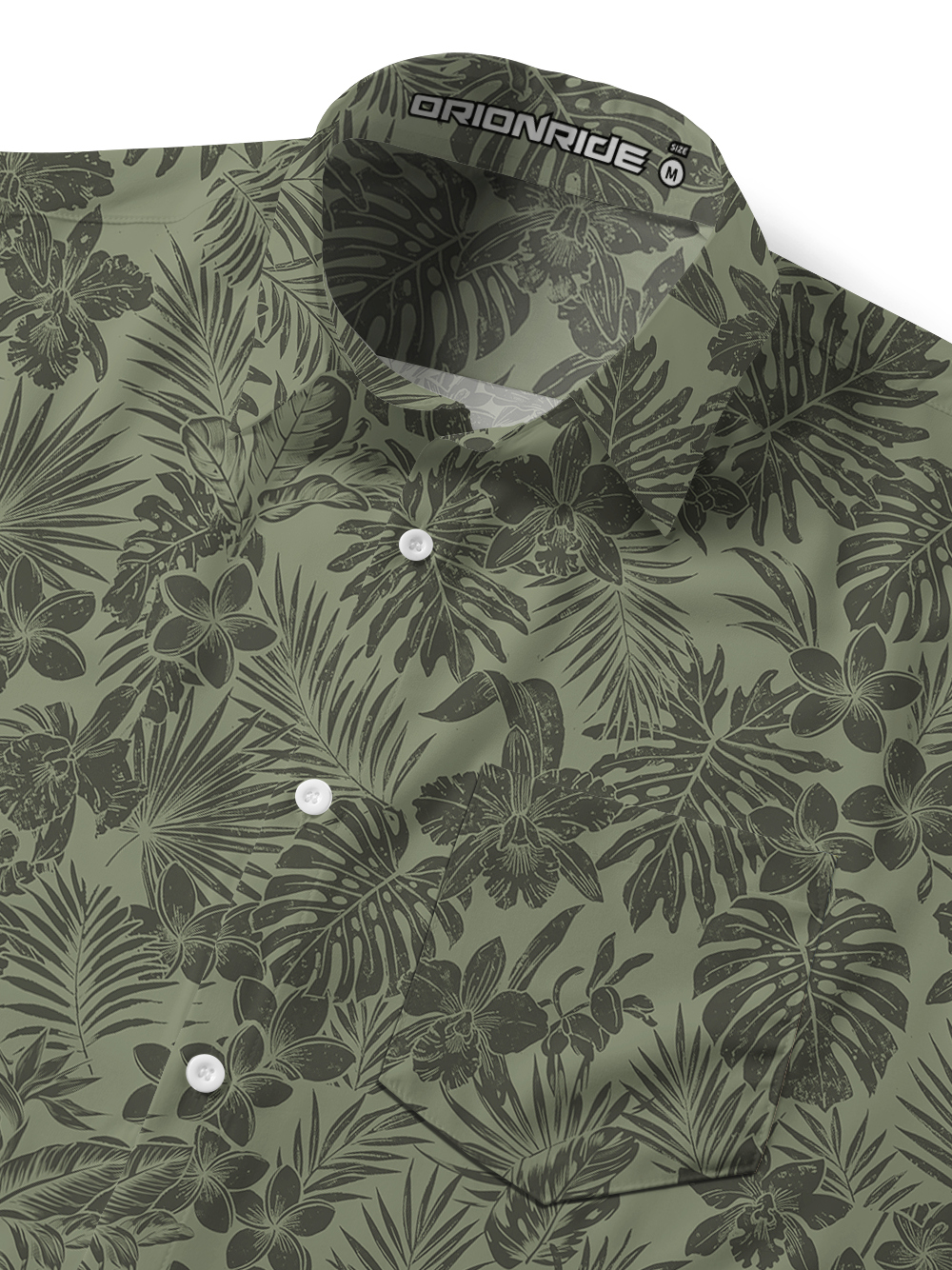 Orionride Frangipani Bushes Zipper Pockets Ultra Lightweight Short Sleeves Gravel Shirt