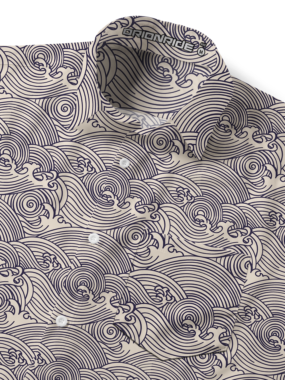 Orionride Wave Stripes Zipper Pockets Ultra Lightweight Short Sleeves Gravel Shirt