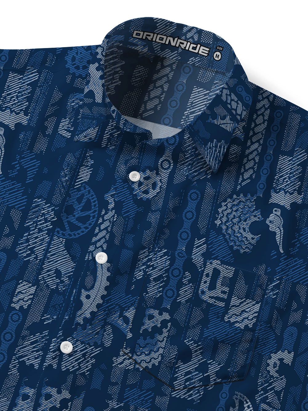 Orionride Night Gear Pattern Zipper Pockets Ultra Lightweight Short Sleeves Gravel Shirt