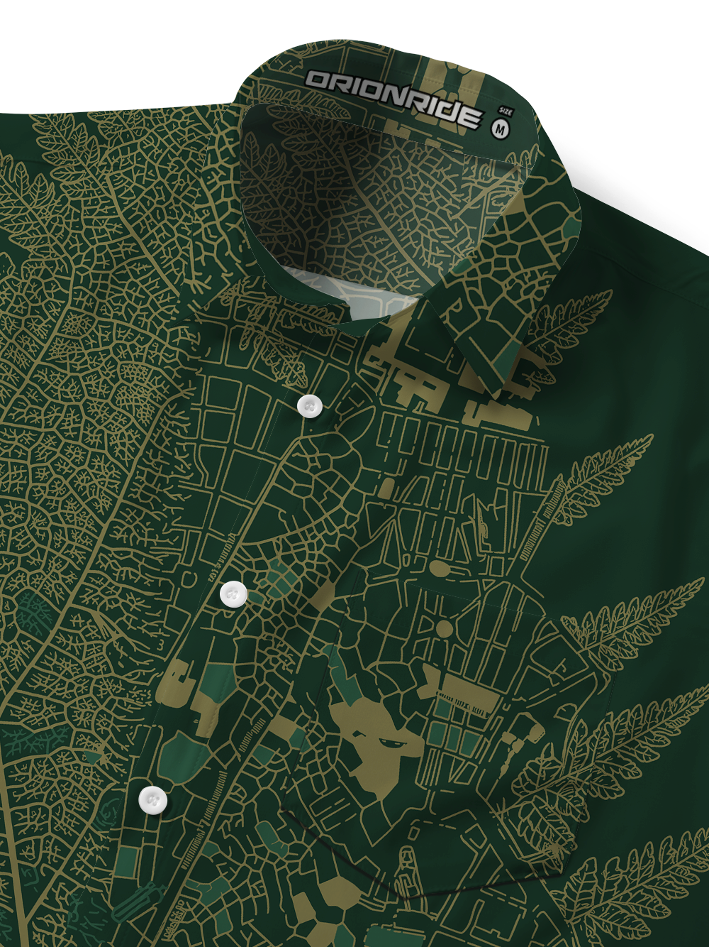 Orionride Leaf City Ride Zipper Pockets Ultra Lightweight Short Sleeves Gravel Shirt