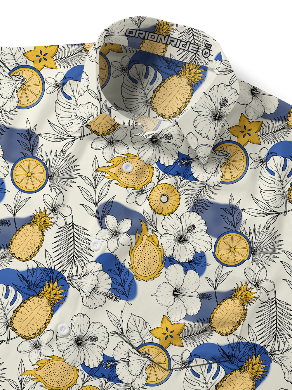 Orionride Summer Fruit Code Zipper Pockets Ultra Lightweight Short Sleeves Gravel Shirt