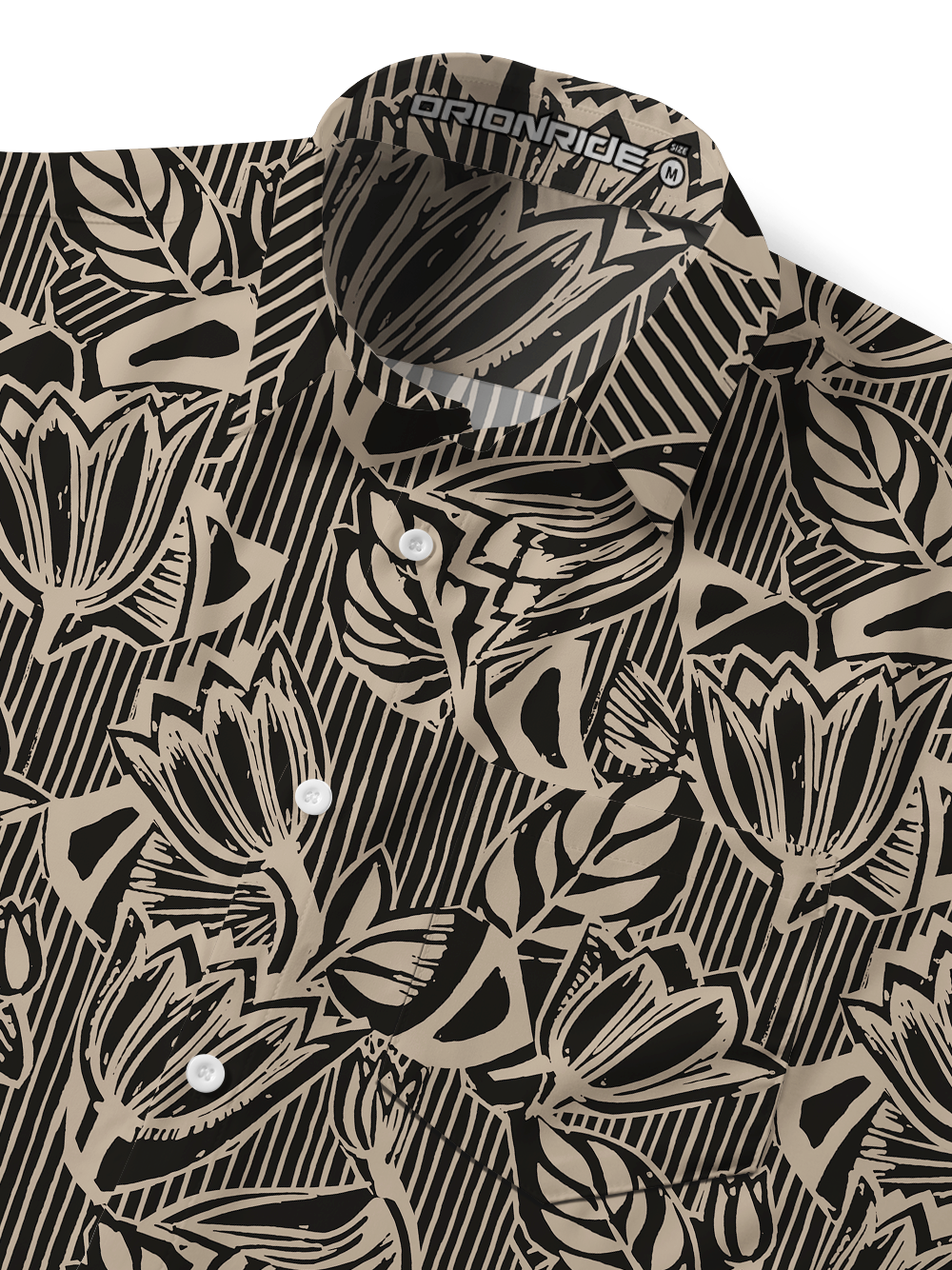 Orionride Line Carved Tulip Zipper Pockets Ultra Lightweight Short Sleeves Gravel Shirt