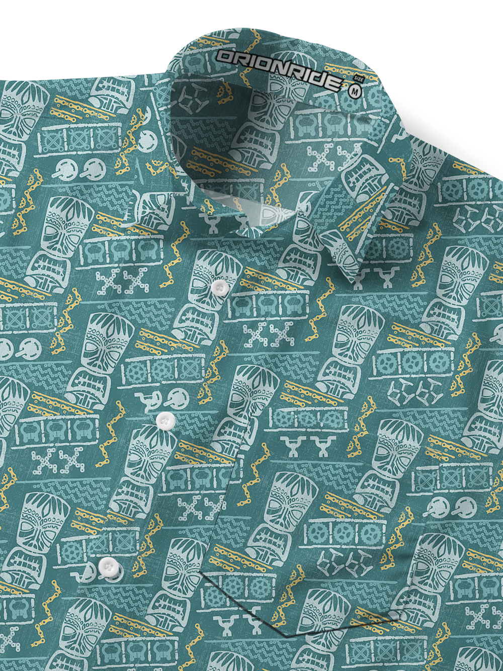 Orionride Ancient Stone Statues Zipper Pockets Ultra Lightweight Short Sleeves Gravel Shirt