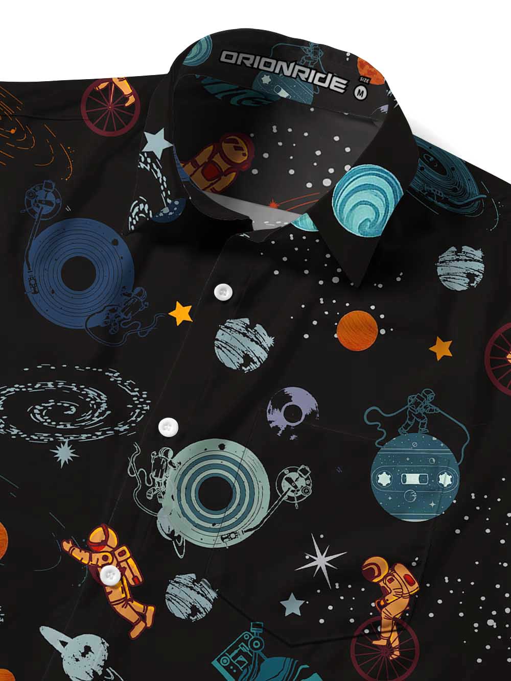 Orionride Interstellar Travel Zipper Pockets Ultra Lightweight Short Sleeves Gravel Shirt