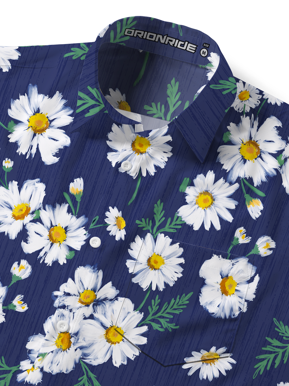 Orionride Lucky Daisy Zipper Pockets Ultra Lightweight Short Sleeves Gravel Shirt