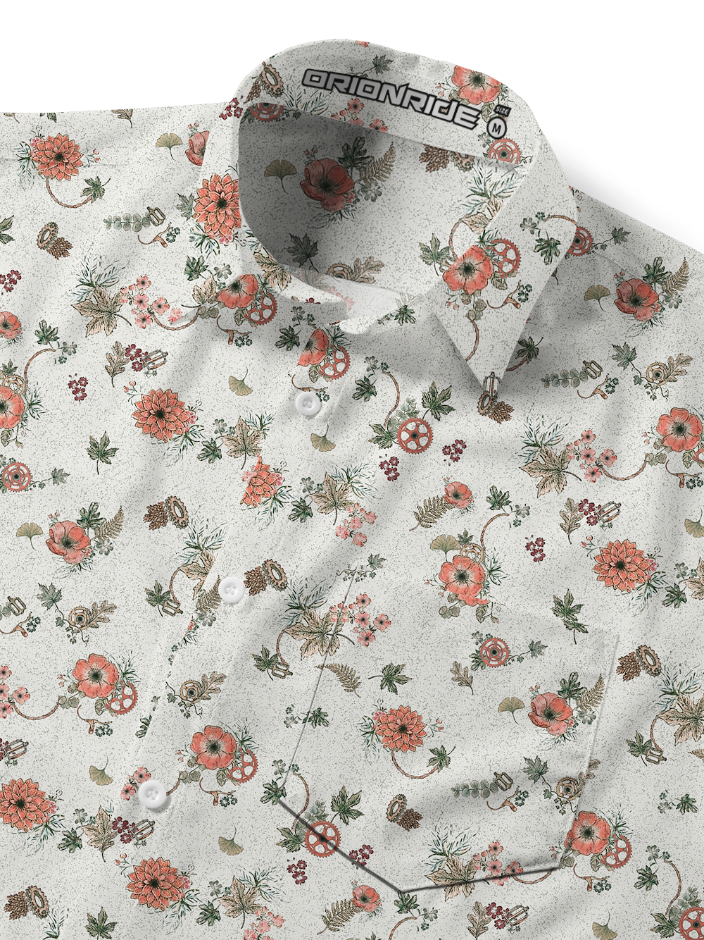 Orionride The Breath Of Spring Zipper Pockets Ultra Lightweight Short Sleeves Gravel Shirt