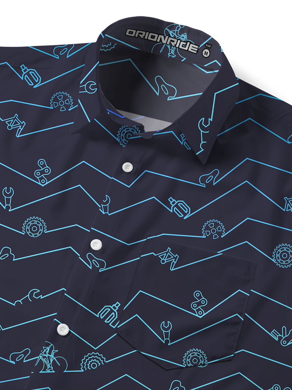 Orionride Challenging Roads Zipper Pockets Ultra Lightweight Short Sleeves Gravel Shirt
