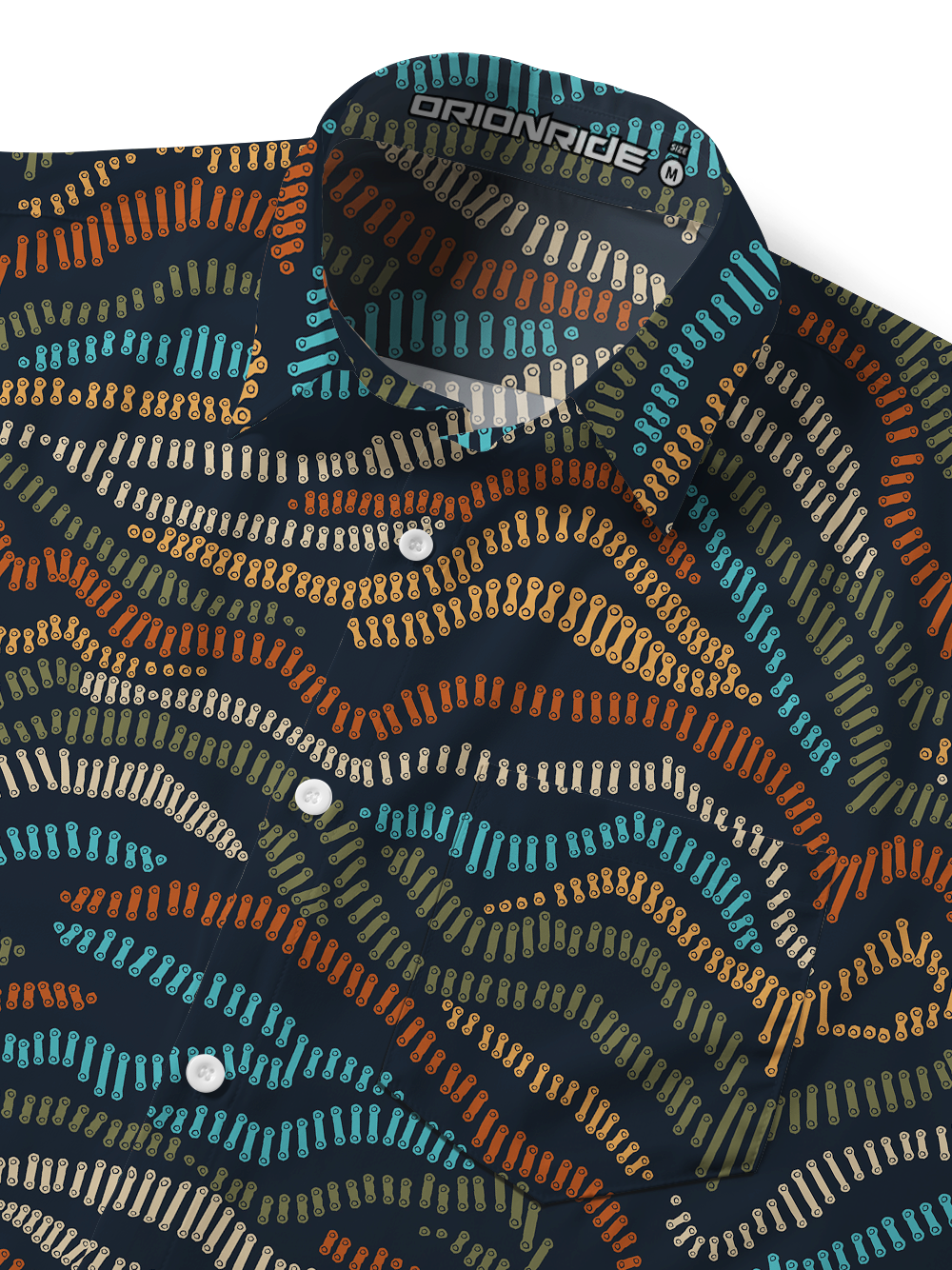 Orionride Color Wave Weave Zipper Pockets Ultra Lightweight Short Sleeves Gravel Shirt