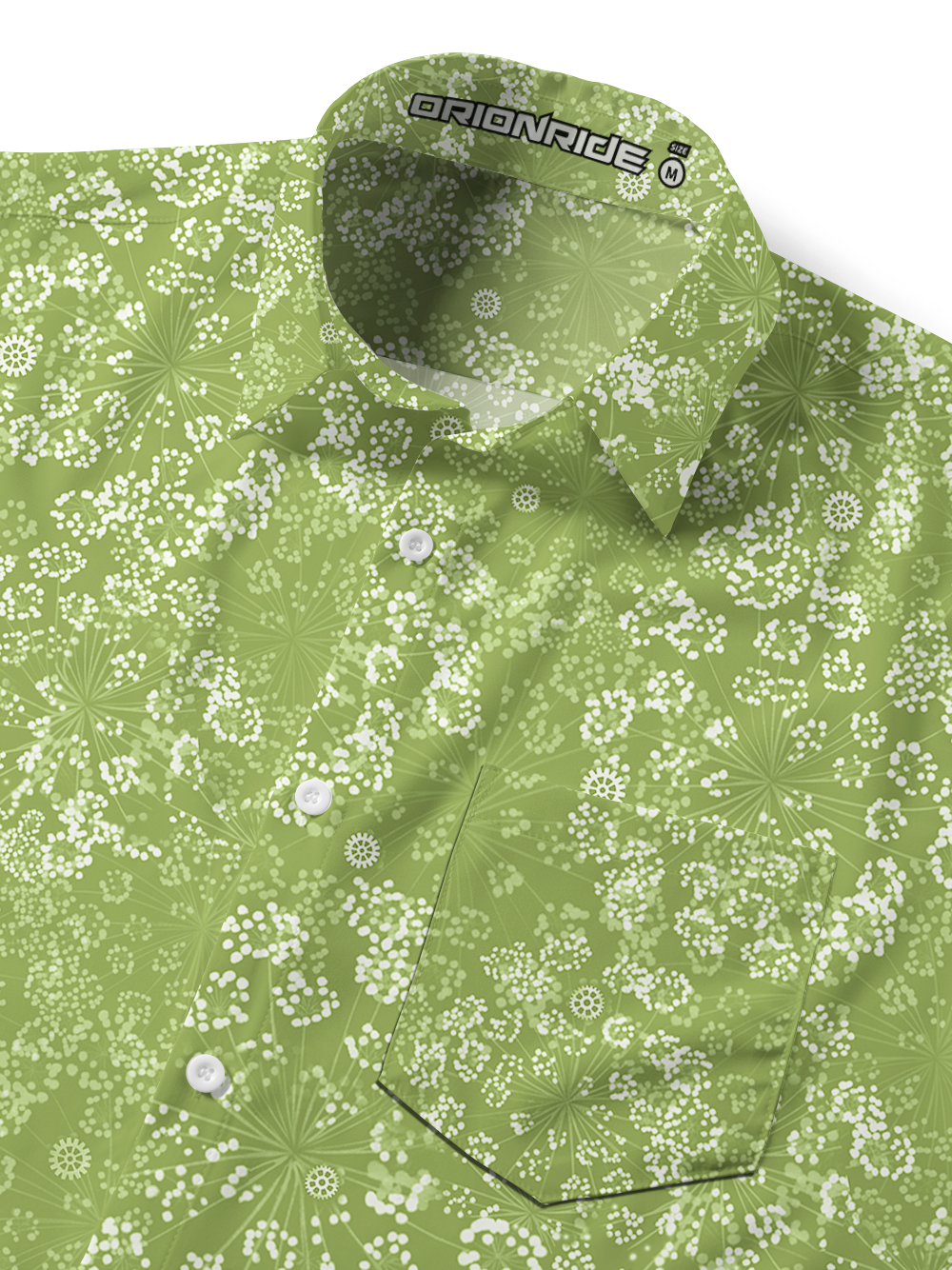 Orionride Dandelions In The Air Zipper Pockets Ultra Lightweight Short Sleeves Gravel Shirt