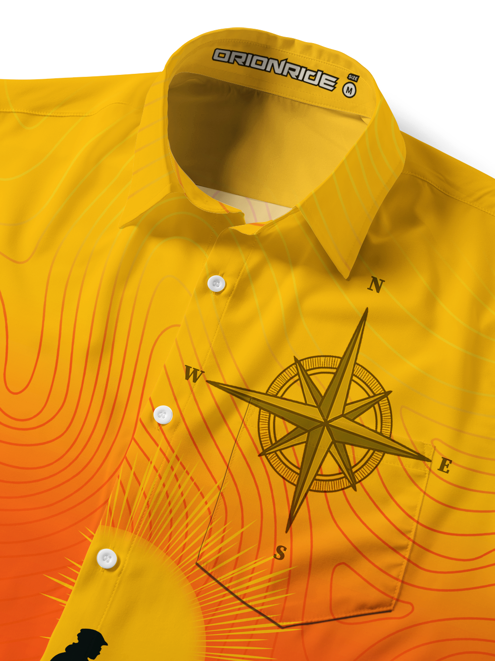 Orionride Sunrise Adventure Zipper Pockets Ultra Lightweight Short Sleeves Gravel Shirt