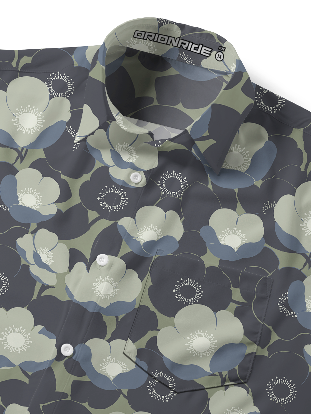 Orionride Layered Bloom Zipper Pockets Ultra Lightweight Short Sleeves Gravel Shirt