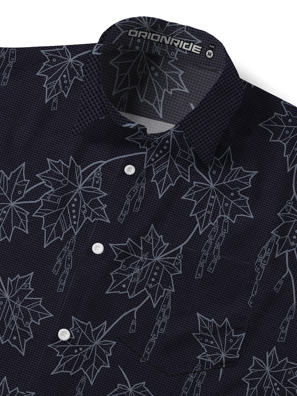 Orionride Chain Maple Zipper Pockets Ultra Lightweight Short Sleeves Gravel Shirt