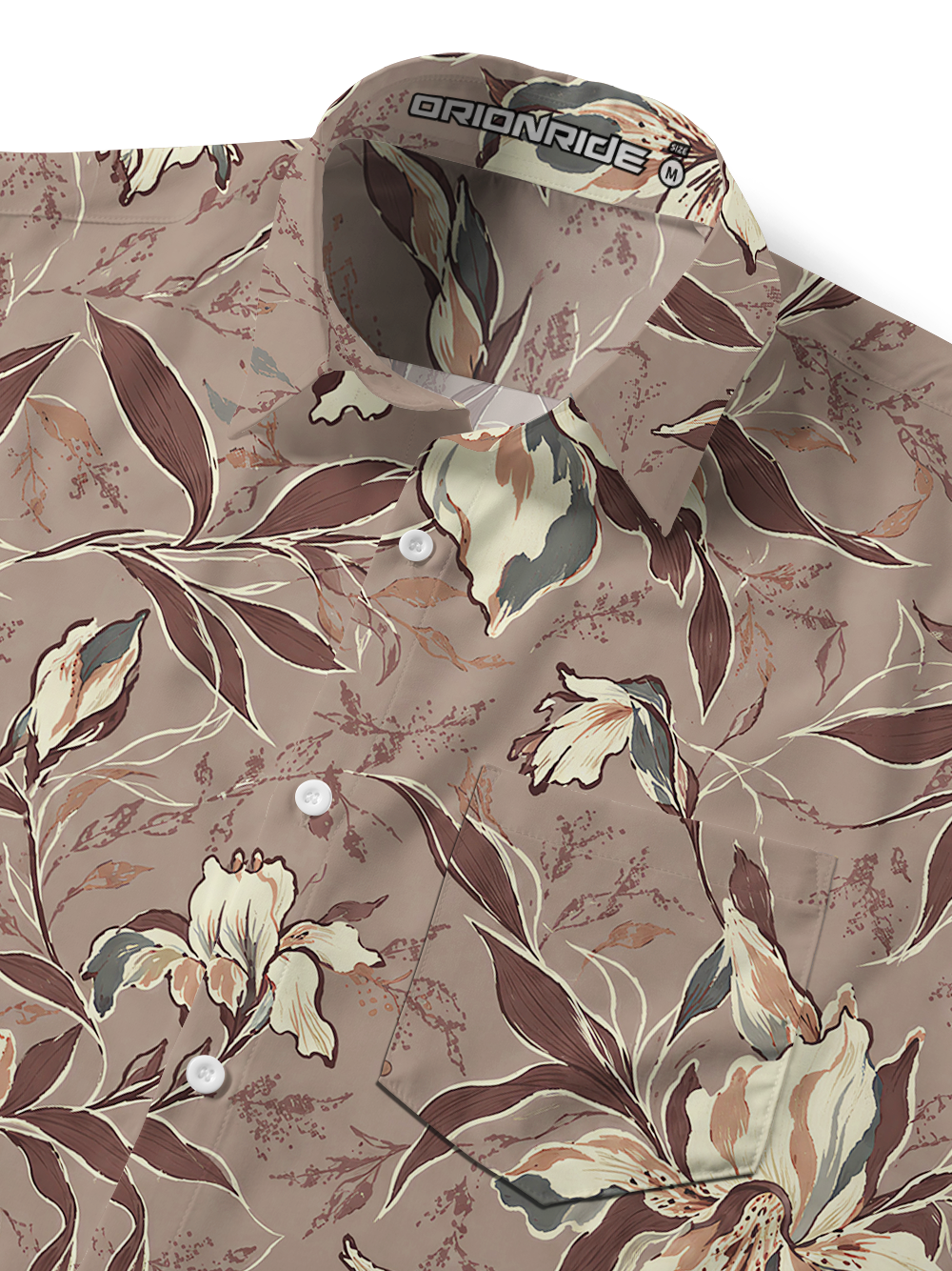Orionride Gentle Lily Zipper Pockets Ultra Lightweight Short Sleeves Gravel Shirt