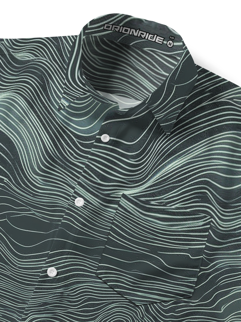 Orionride Winding Lines Zipper Pockets Ultra Lightweight Short Sleeves Gravel Shirt