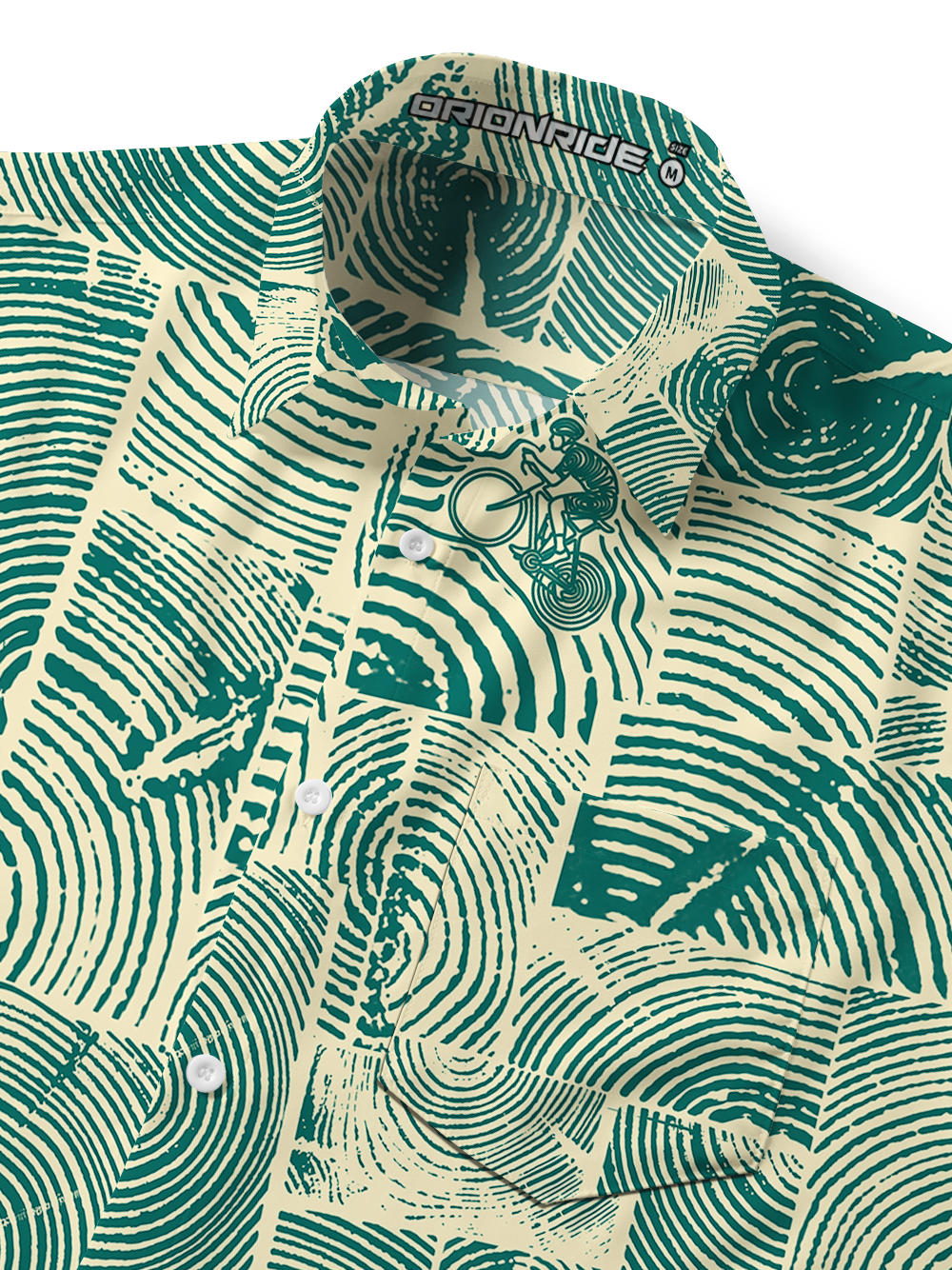 Orionride Tree Rings Zipper Pockets Ultra Lightweight Short Sleeves Gravel Shirt