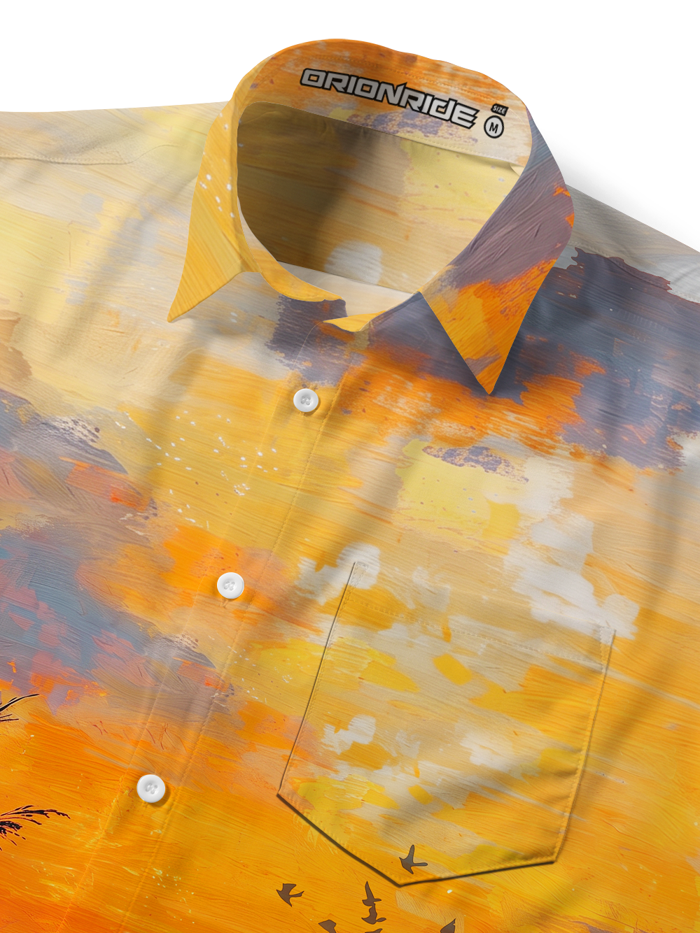 Orionride Sunset Dog Zipper Pockets Ultra Lightweight Short Sleeves Gravel Shirt