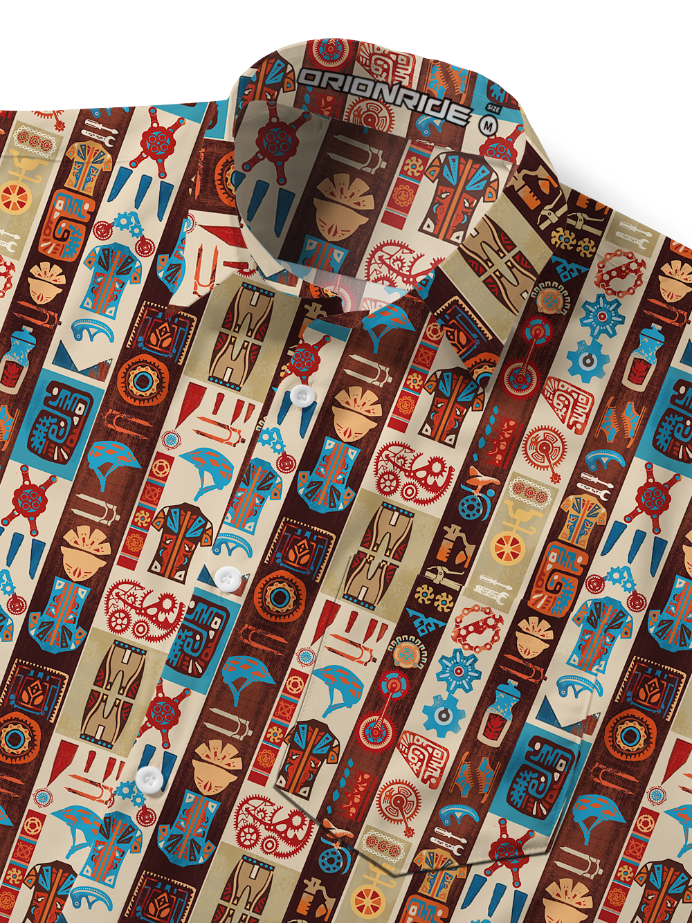 Orionride Mysterious Parts Zipper Pockets Ultra Lightweight Short Sleeves Gravel Shirt