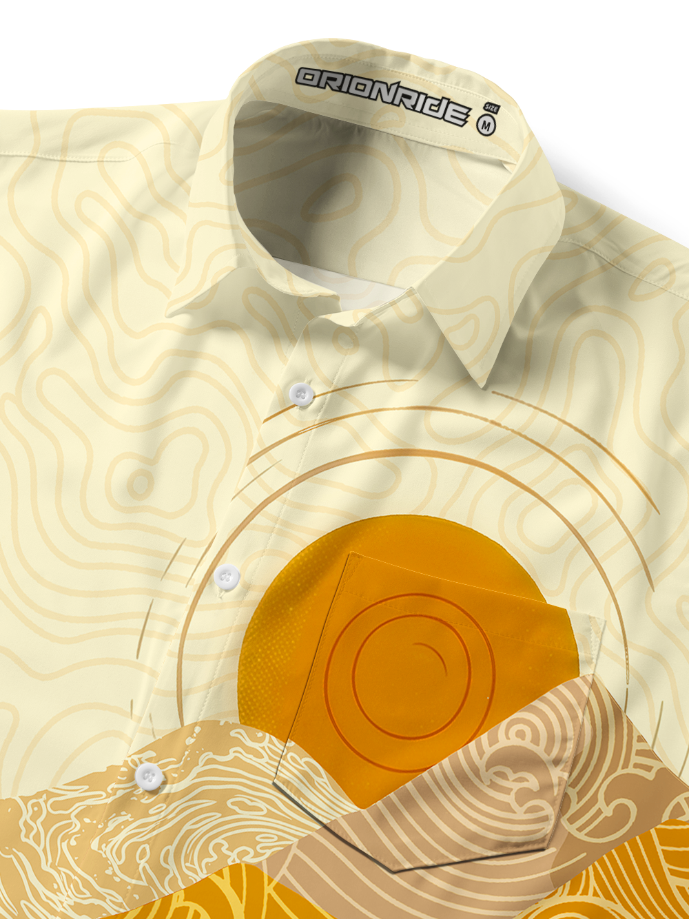 Orionride Waves And Peaks Zipper Pockets Ultra Lightweight Short Sleeves Gravel Shirt