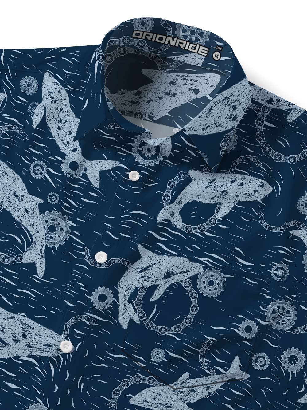 Orionride Dolphin Game Zipper Pockets Ultra Lightweight Short Sleeves Gravel Shirt