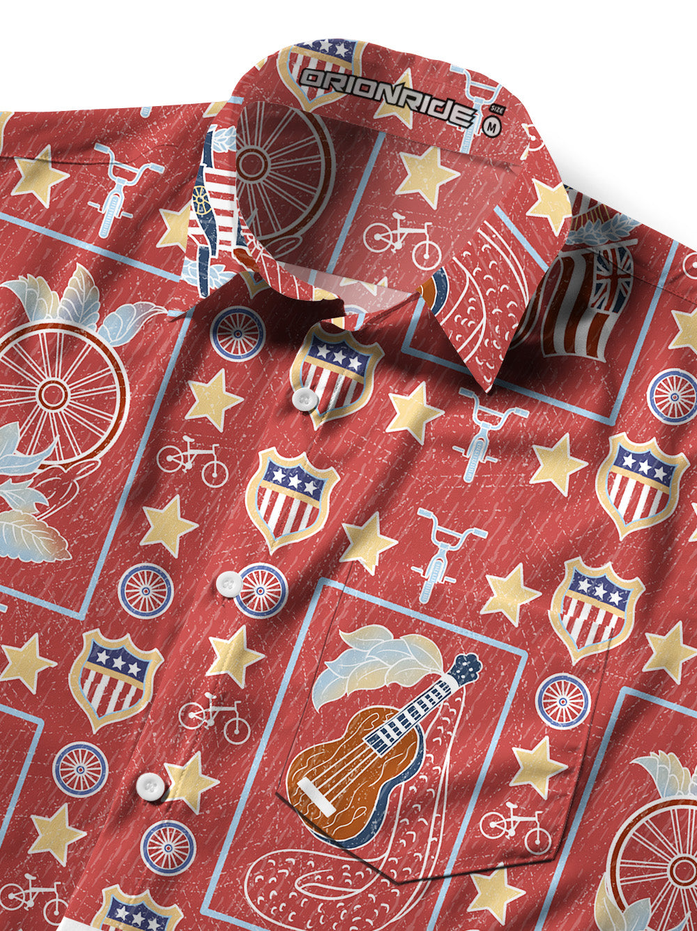 Orionride Short Sleeves Spirit of Freedom Ultra Lightweight Hawaiian shirt