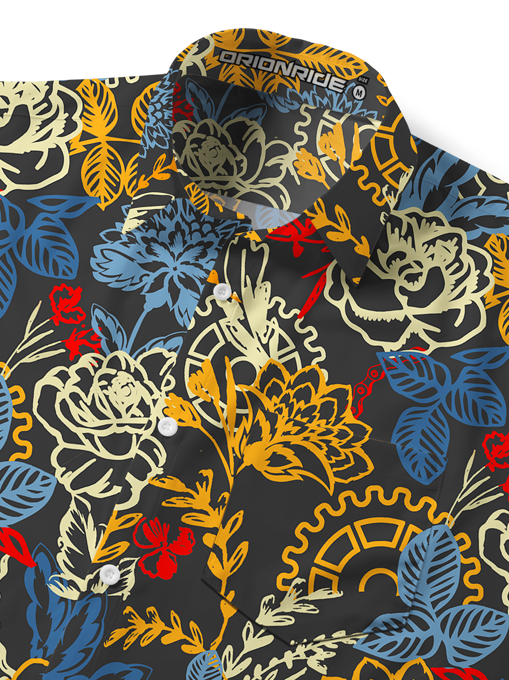 Orionride Sunshine Garden Zipper Pockets Ultra Lightweight Short Sleeves Gravel Shirt