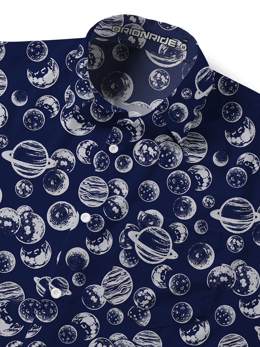 Orionride Planet Gathering Zipper Pockets Ultra Lightweight Short Sleeves Gravel Shirt