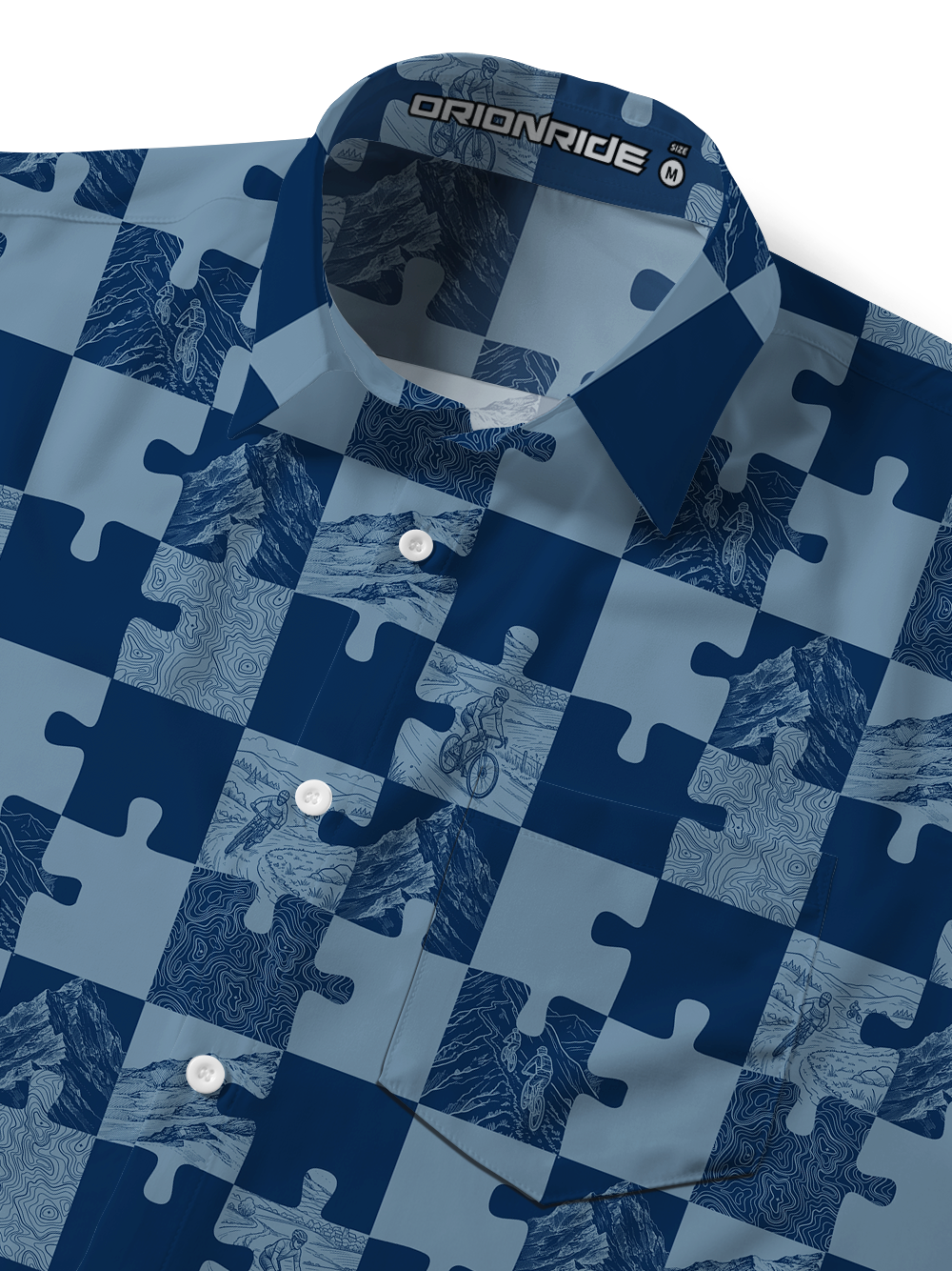Orionride Puzzle Ride Zipper Pockets Ultra Lightweight Short Sleeves Gravel Shirt