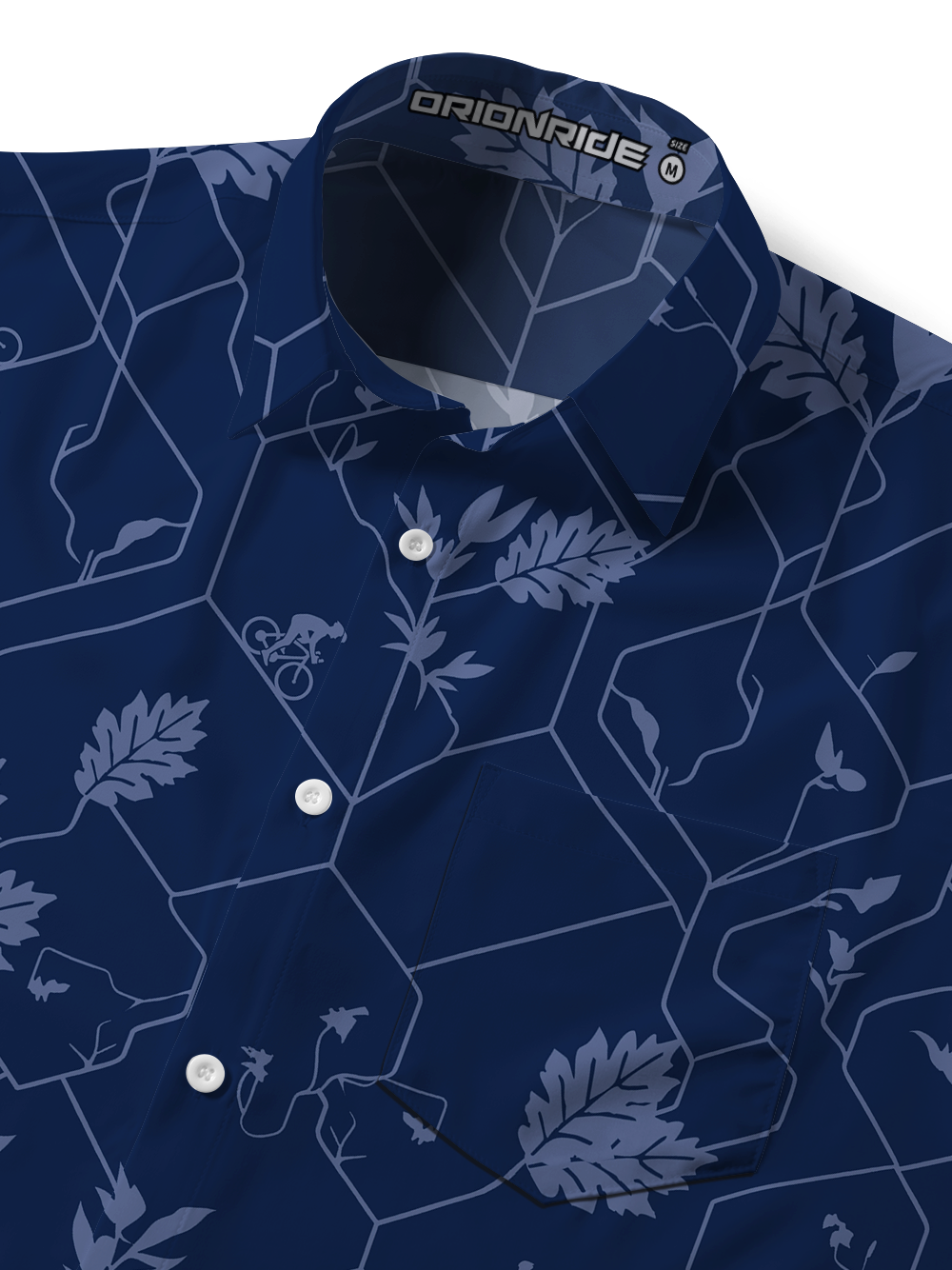 Orionride Floral Cycling Zipper Pockets Ultra Lightweight Short Sleeves Gravel Shirt