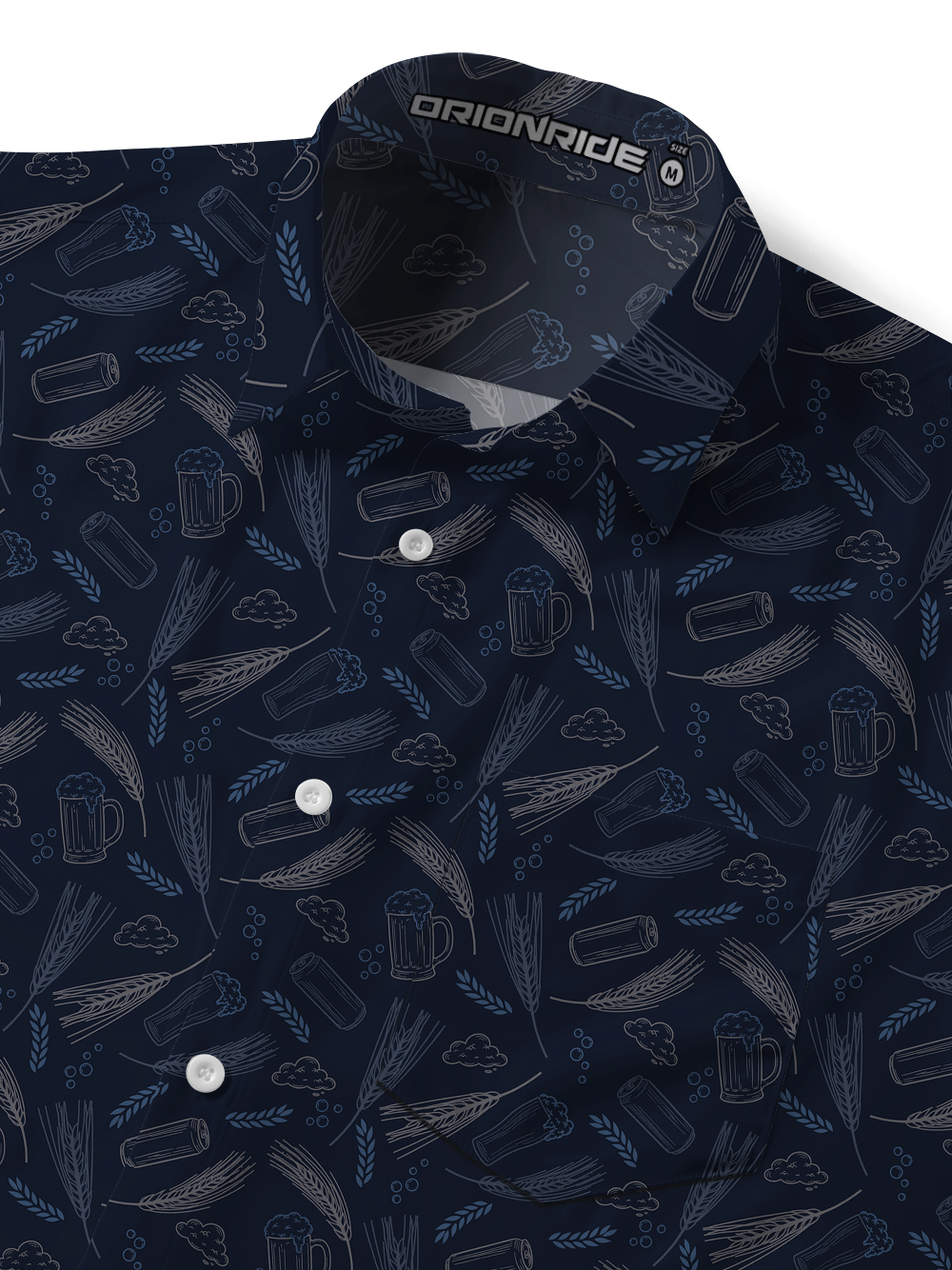 Orionride Night Brew Zipper Pockets Ultra Lightweight Short Sleeves Gravel Shirt