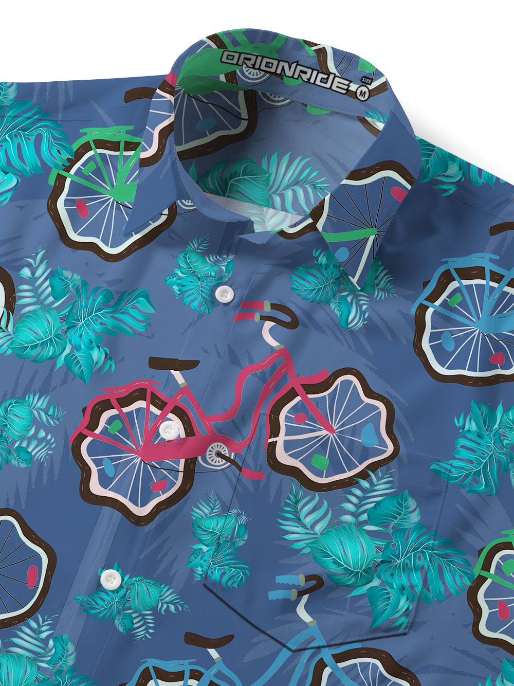 Orionride Tropical Cycling Zipper Pockets Ultra Lightweight Short Sleeves Gravel Shirt